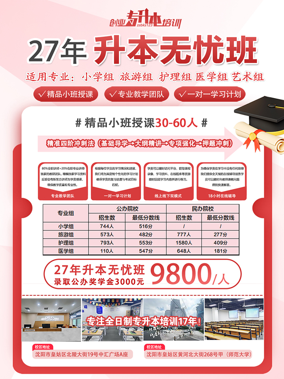 2027年辽宁专升本无忧班